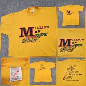 VTG 90s 1995 Million Man March Mens XL Jerzees Single Stitch Graphic T Shirt USA